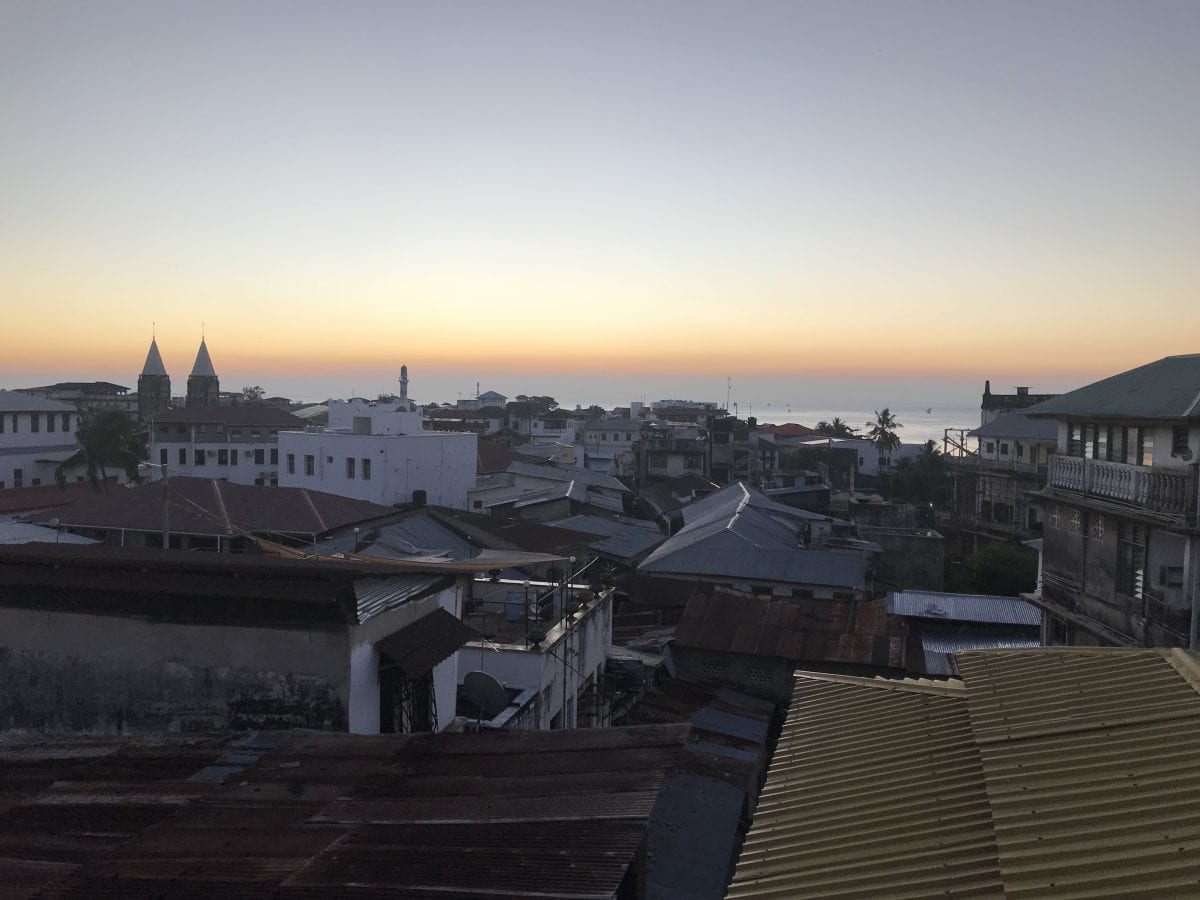 sun set stone town